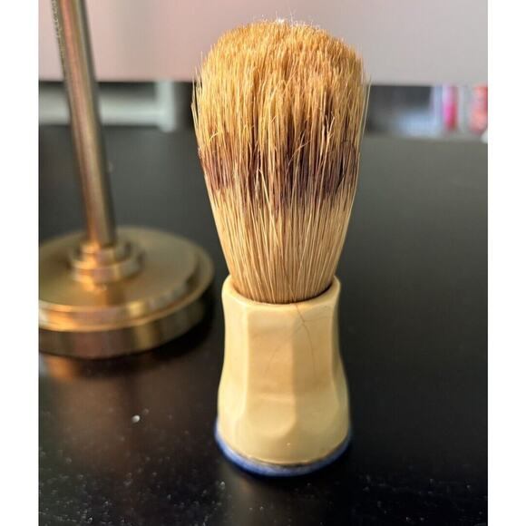 Vintage Erskine 3103 Shaving Brush Imported Badger Hair Set in Rubber 2.75" - Picture 1 of 6